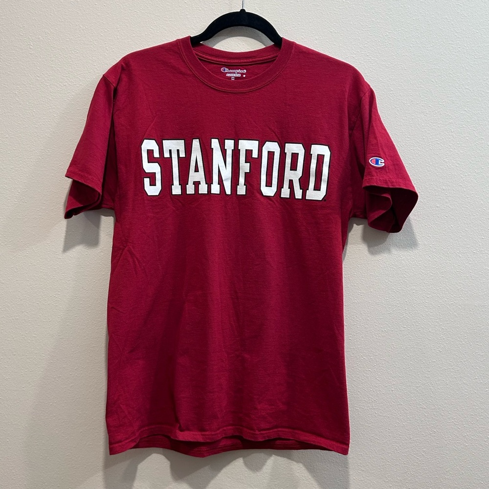 Champion Red Stanford University Tee Shirt, t-shirt M